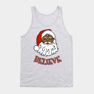 Black Santa Believe Tank Top